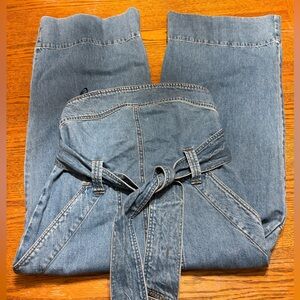 Denim wide leg BDG jumper!! Medium